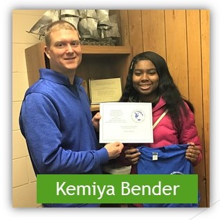 Picture of Kemiya Bender with Mr. Papineau